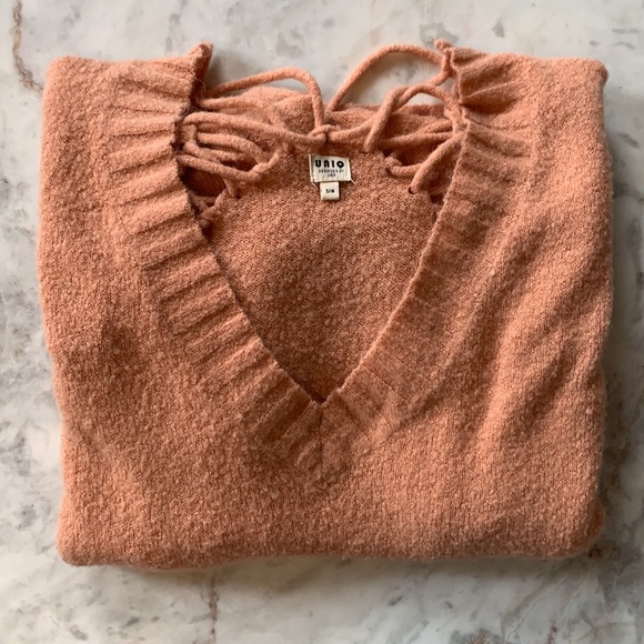 S/M Soft Coral Sweater - Picture 1 of 7